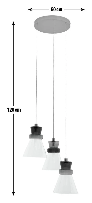 Habitat Vivian Glass 3 Light LED Ceiling Light Green Lighting 5 Habitat Vivian Glass 3 Light LED Ceiling Light Green Lighting - Image 3