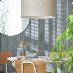 Habitat 49cm Linen Drum Shade Oatmeal Lighting -lighting Sales Shop unnamed file 1903