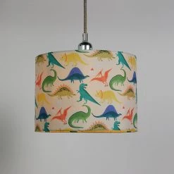 Habitat Kids Dino Print 25cm Drum Shade Multicolour Kids Furnishings -lighting Sales Shop unnamed file 1922