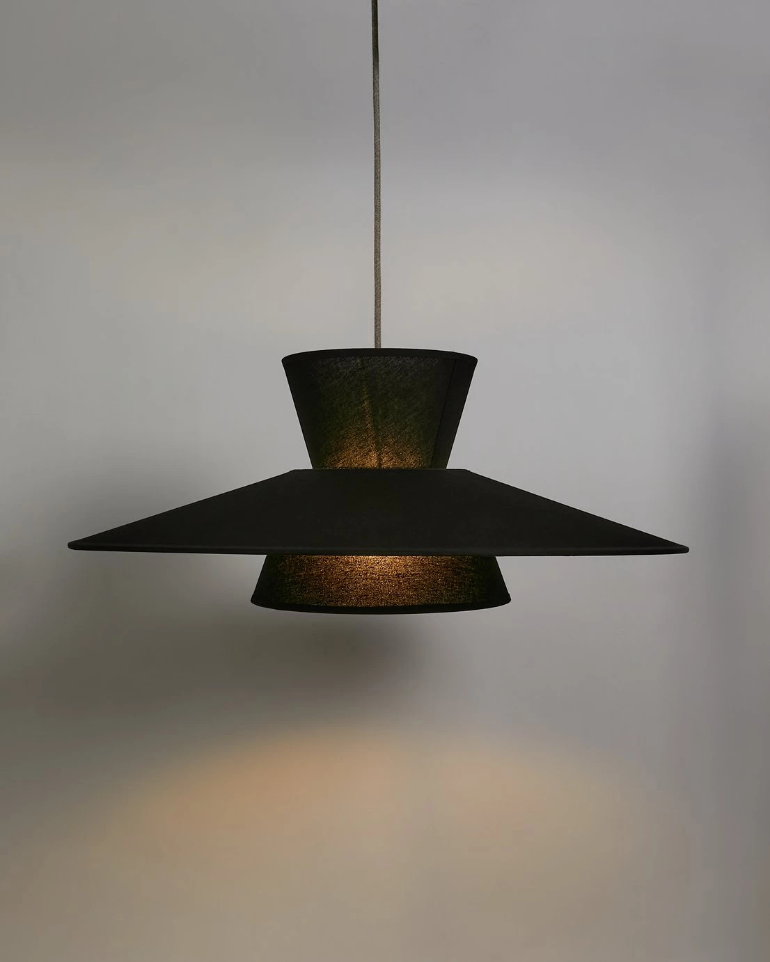 Habitat Linen Otton 2 Tier Easy Fit Shade Black Lighting 4 Habitat Linen Otton 2 Tier Easy Fit Shade Black Lighting - Image 2
