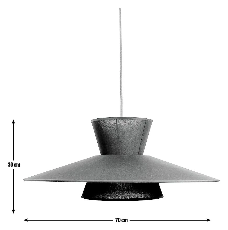 Habitat Linen Otton 2 Tier Easy Fit Shade Black Lighting 5 Habitat Linen Otton 2 Tier Easy Fit Shade Black Lighting - Image 3