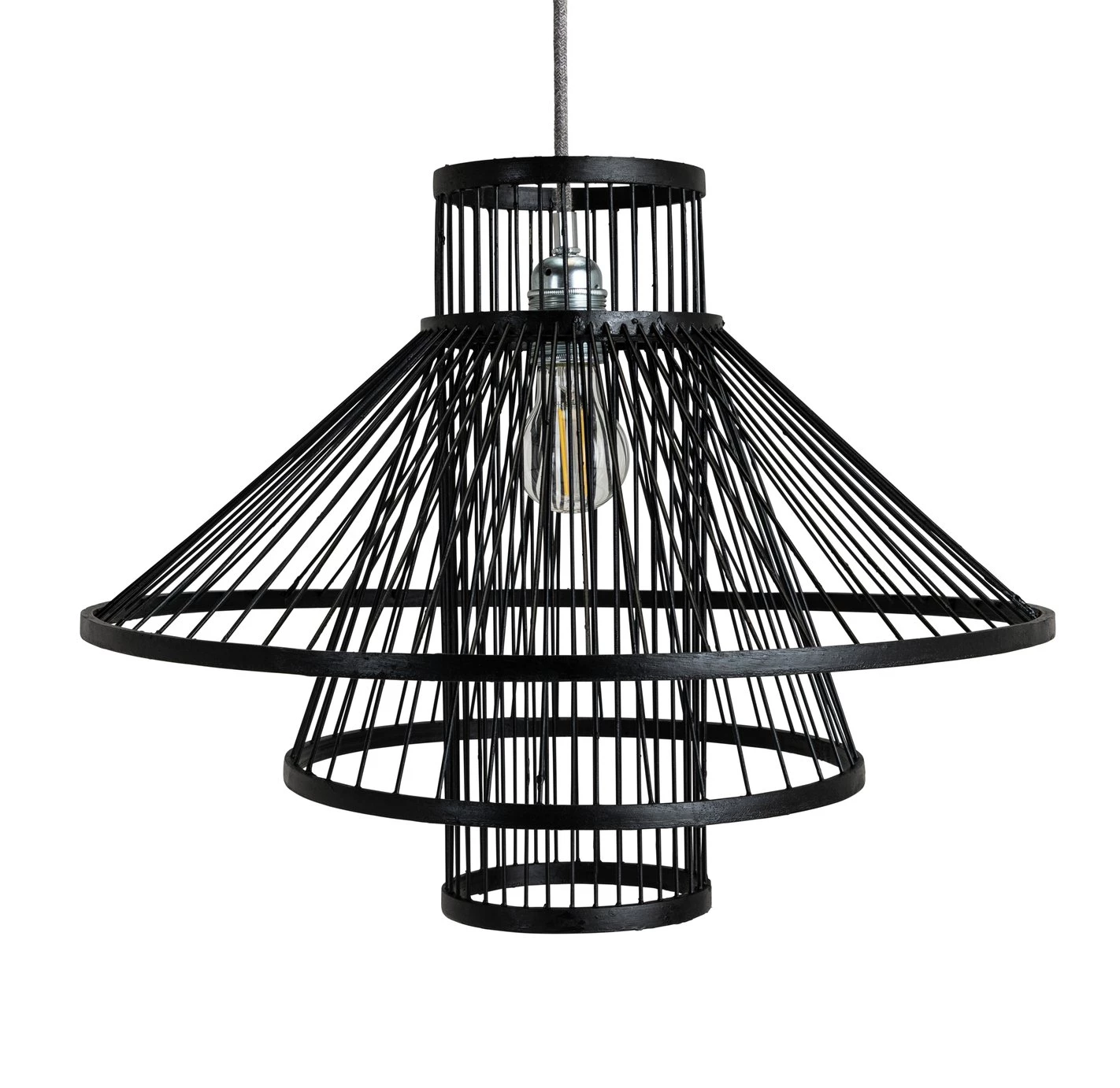 Habitat Wood 3 Tier Pendant Shade Black Lamp Shades 3 Habitat Wood 3 Tier Pendant Shade Black Lamp Shades