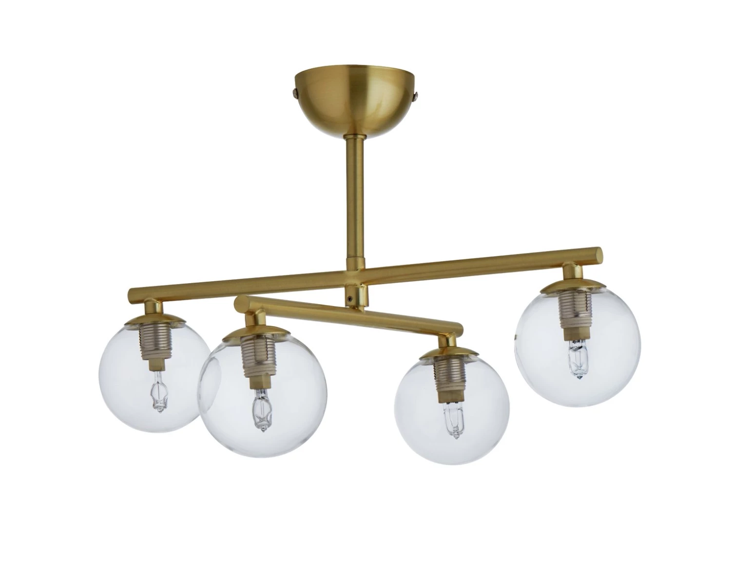 Habitat Chuck 4 Light Flush To Ceiling Light Brushed Brass Lighting 3 Habitat Chuck 4 Light Flush To Ceiling Light Brushed Brass Lighting