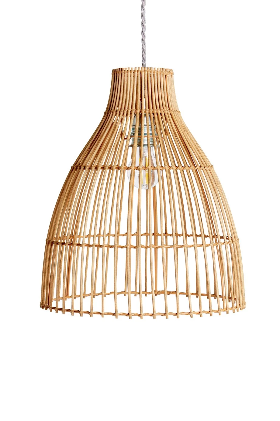 Habitat Camillo Rattan Midi Pendant Shade Natural Lighting 3 Habitat Camillo Rattan Midi Pendant Shade Natural Lighting