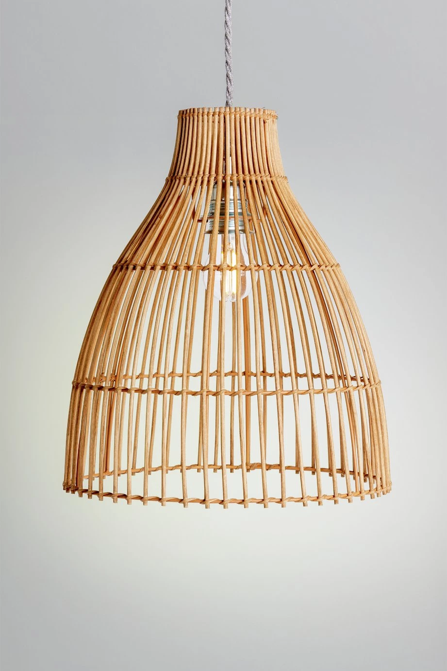 Habitat Camillo Rattan Midi Pendant Shade Natural Lighting 5 Habitat Camillo Rattan Midi Pendant Shade Natural Lighting - Image 3