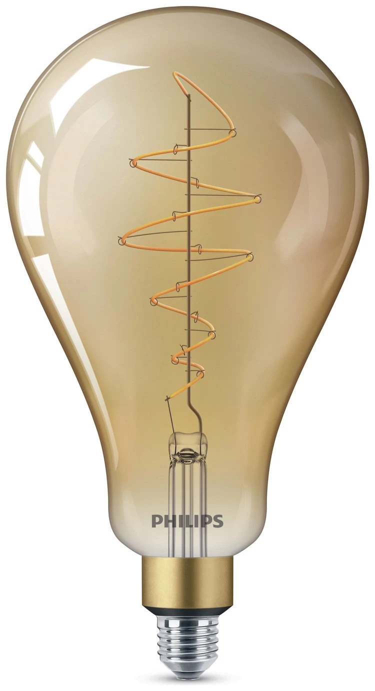 Philips LED Filament E27 6.5W (40W) Dim Giant Bulb Gold Light Bulbs 3 Philips LED Filament E27 6.5W (40W) Dim Giant Bulb Gold Light Bulbs