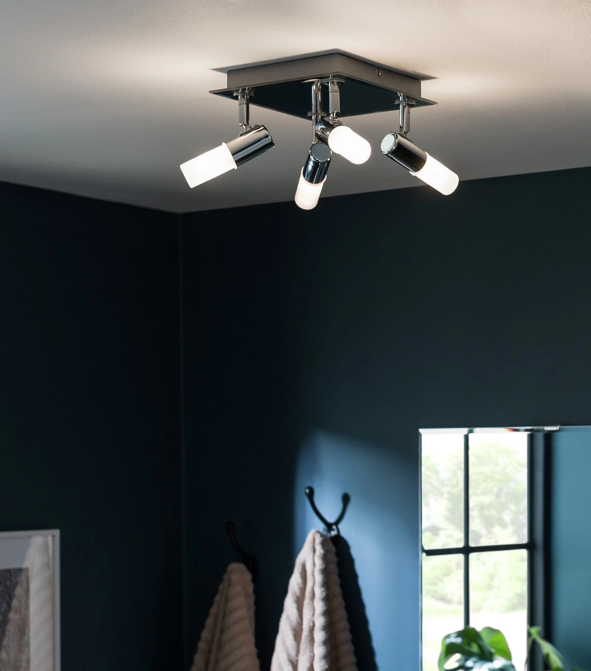 Habitat Milano 4 Light Bathroom Square Spotlight Chrome Lighting 4 Habitat Milano 4 Light Bathroom Square Spotlight Chrome Lighting - Image 2