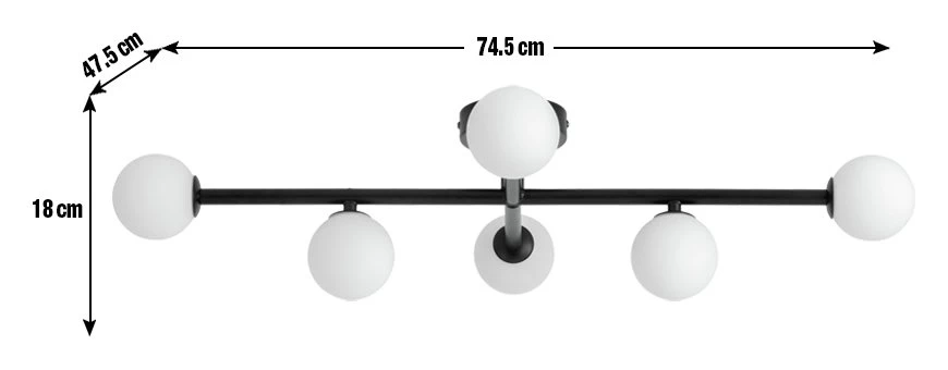 Habitat Alonso 6 Lights Flush To Ceiling Light Black Ceiling Lights 4 Habitat Alonso 6 Lights Flush To Ceiling Light Black Ceiling Lights - Image 3