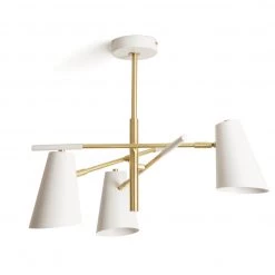 Habitat Vesper Cone 3 Light Ceiling Pendant White Lighting