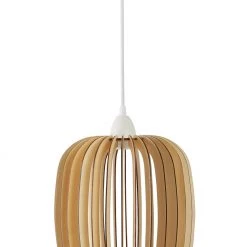 Habitat Achille Small Plywood Pendant Light Natural Lighting