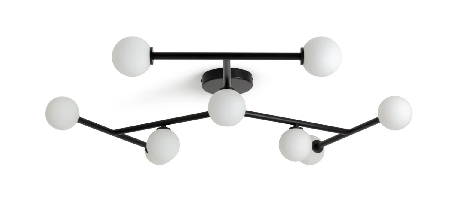 Habitat Alonso 9 Light Flush To Ceiling Light Black & White Ceiling Lights 3 Habitat Alonso 9 Light Flush To Ceiling Light Black & White Ceiling Lights