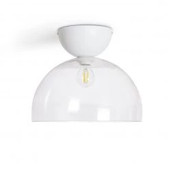 Habitat Diablo Glass Flush To Ceiling Light White Ceiling Lights