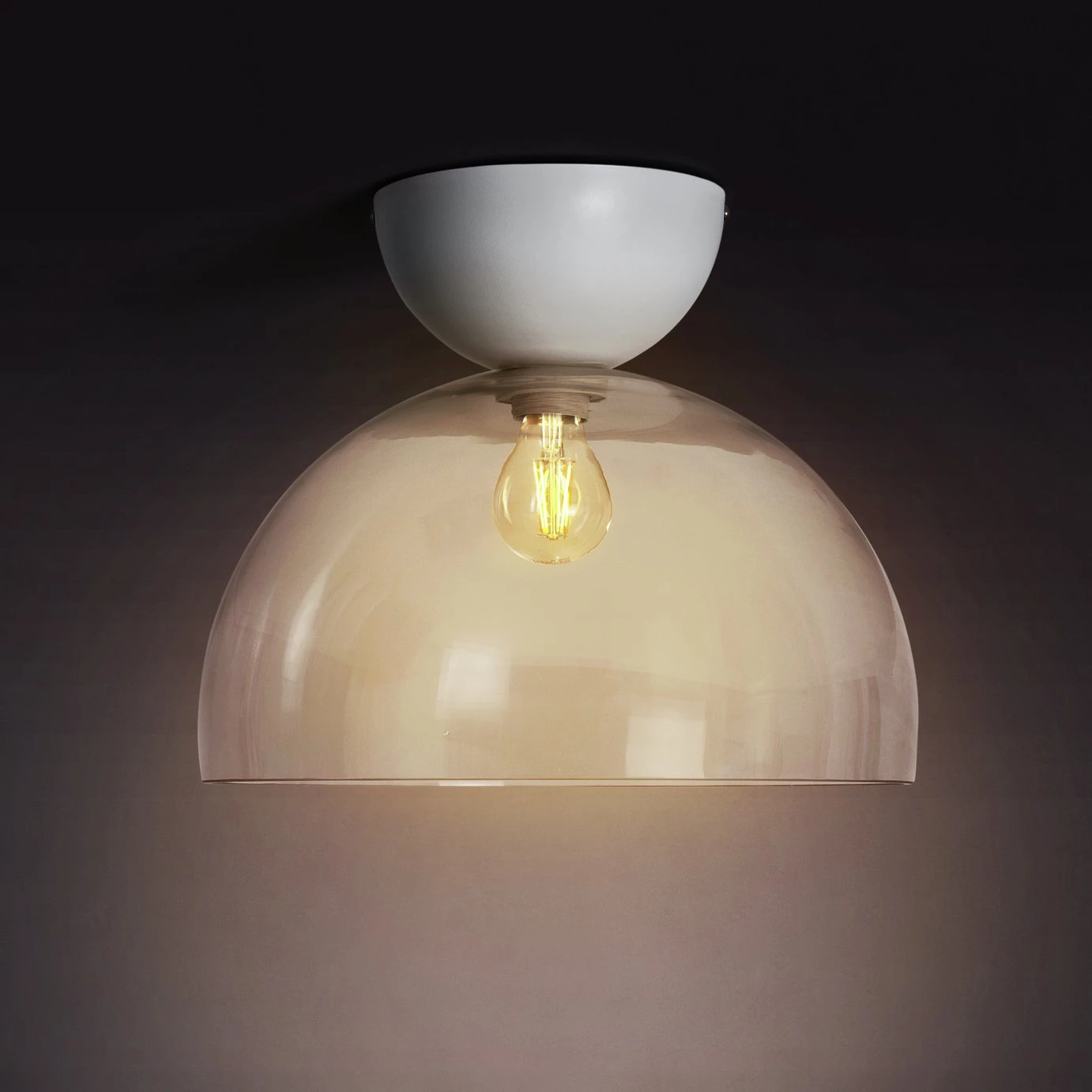 Habitat Diablo Glass Flush To Ceiling Light White Ceiling Lights 4 Habitat Diablo Glass Flush To Ceiling Light White Ceiling Lights - Image 2