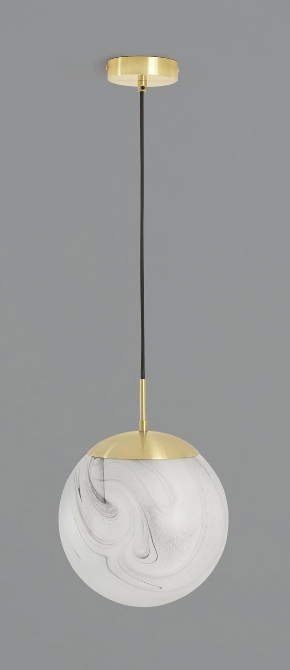 Habitat Tires Alabaster Ceiling Pendant Light Brushed Brass Lighting 6 Habitat Tires Alabaster Ceiling Pendant Light Brushed Brass Lighting - Image 4