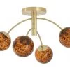 Habitat Hayle Tortoise Shell 4 Light Ceiling Light Brass Lighting -lighting Sales Shop unnamed file 313