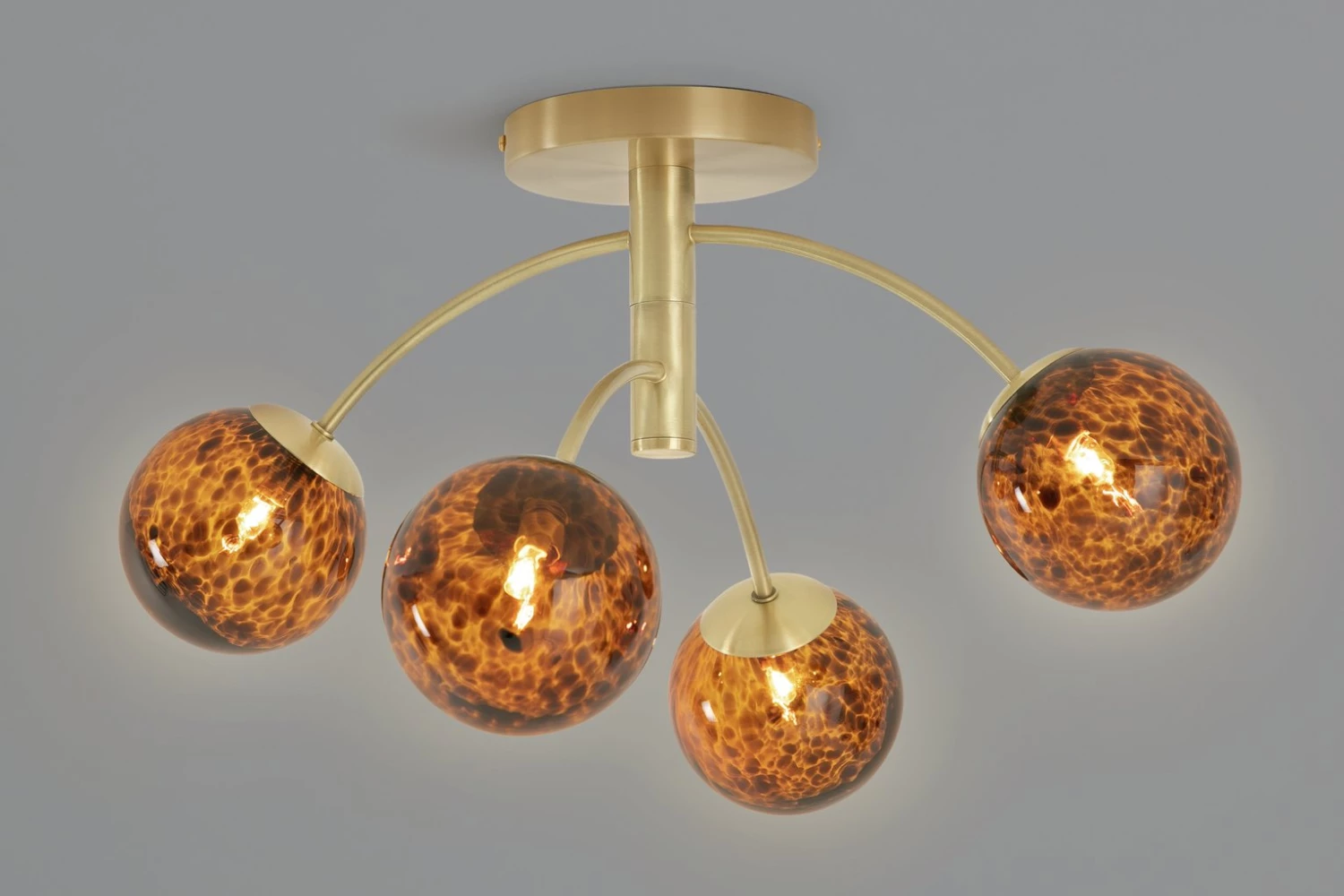Habitat Hayle Tortoise Shell 4 Light Ceiling Light Brass Lighting 7 Habitat Hayle Tortoise Shell 4 Light Ceiling Light Brass Lighting - Image 5