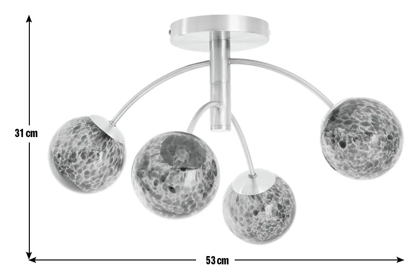 Habitat Hayle Tortoise Shell 4 Light Ceiling Light Brass Lighting 8 Habitat Hayle Tortoise Shell 4 Light Ceiling Light Brass Lighting - Image 6