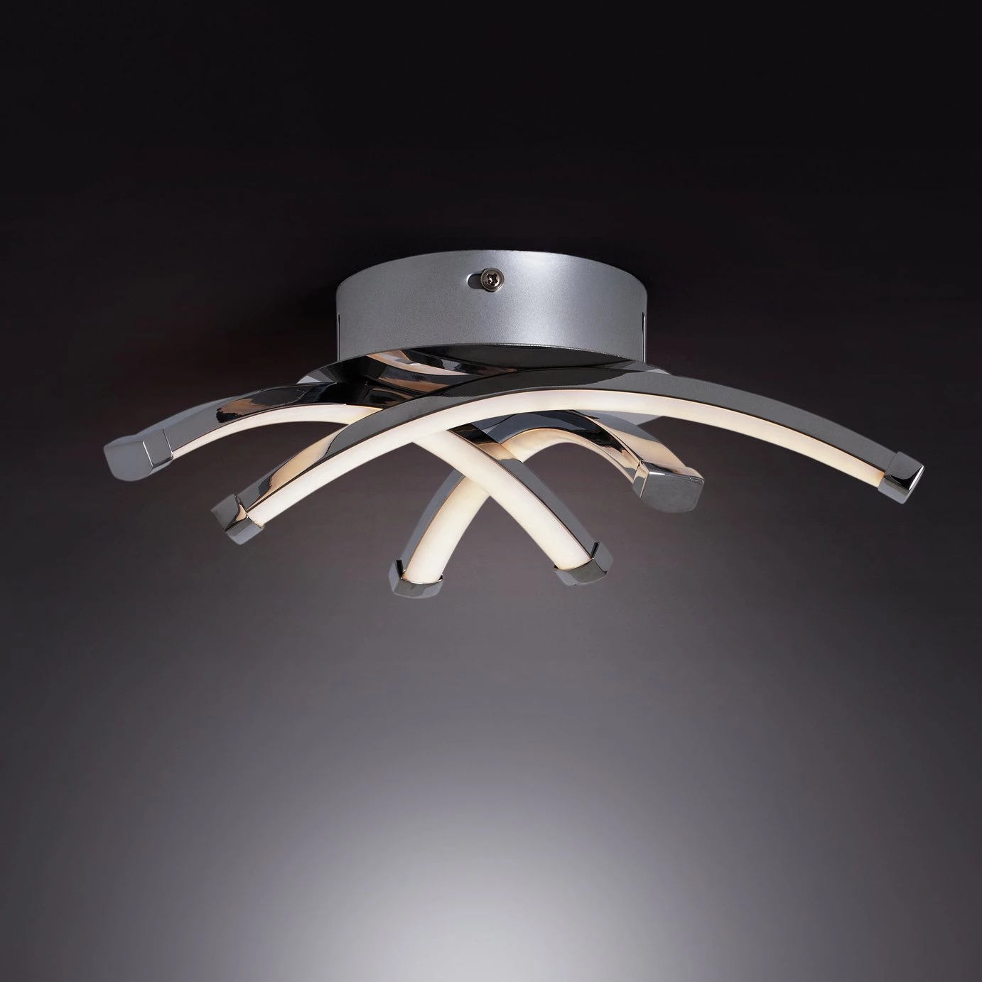 Habitat Criss Cross Flush To Ceiling Light Chrome Ceiling Lights 4 Habitat Criss Cross Flush To Ceiling Light Chrome Ceiling Lights - Image 2