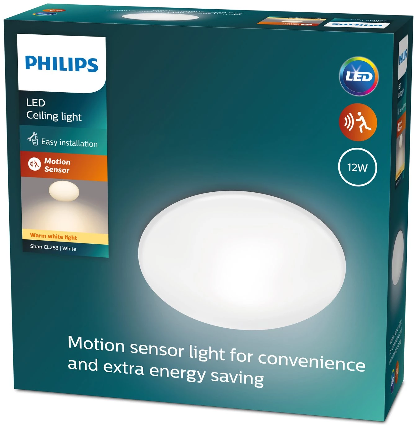 Philips Shan Indoor Motion Sensor Flush To Ceiling Light Lighting 11 Philips Shan Indoor Motion Sensor Flush To Ceiling Light Lighting - Image 9