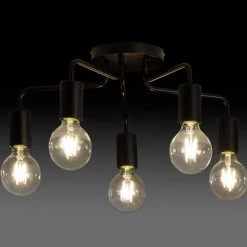 Habitat Rayner 5 Arm Flush To Ceiling Light Black Ceiling Lights -lighting Sales Shop unnamed file 44