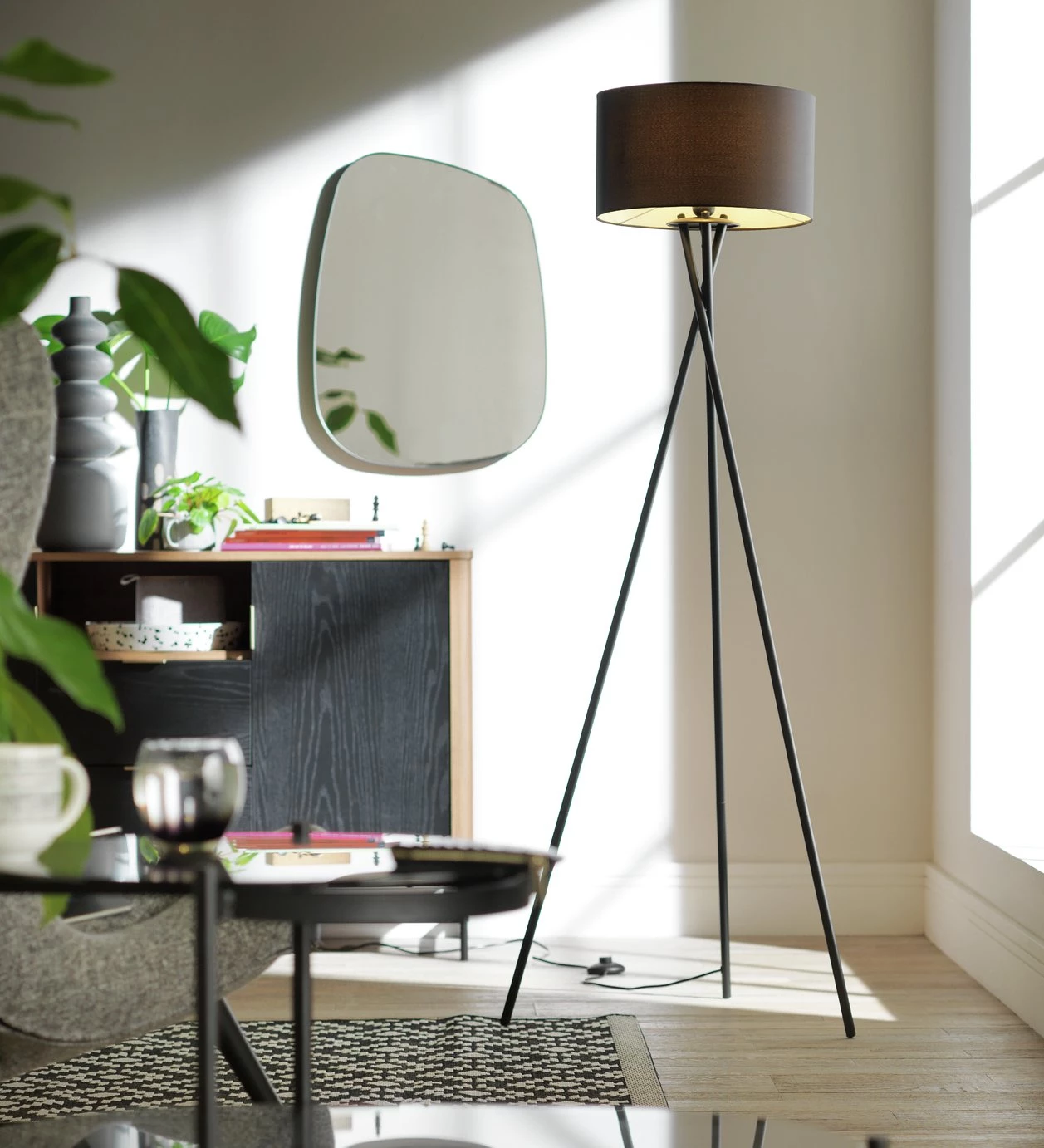 Habitat Matt Tripod Floor Lamp Black Lighting 10 Habitat Matt Tripod Floor Lamp Black Lighting - Image 8