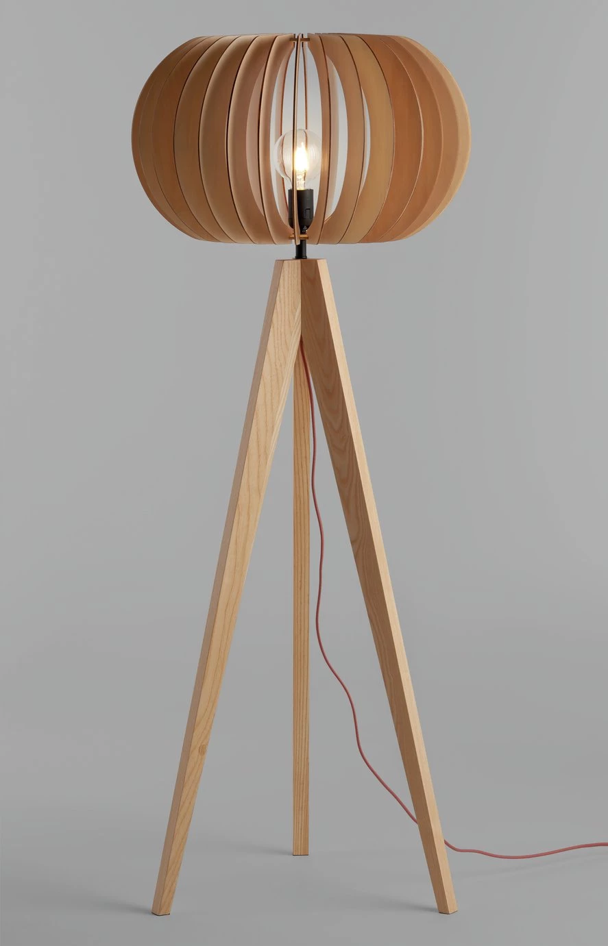 Habitat Achille Ash Wooden Tripod Floor Lamp Oak Floor Lamps 4 Habitat Achille Ash Wooden Tripod Floor Lamp Oak Floor Lamps - Image 2