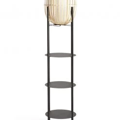 Habitat Aoki Bamboo Shelved Floor Lamp Floor Lamps