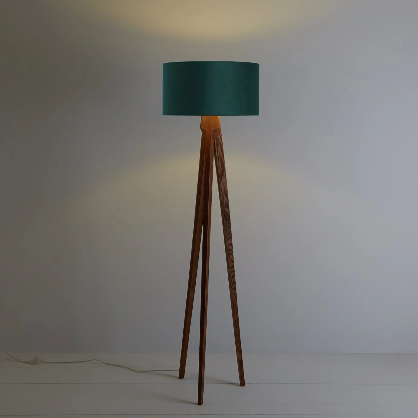 Habitat Tripod Floor Lamp Base Walnut Stain Lighting 4 Habitat Tripod Floor Lamp Base Walnut Stain Lighting - Image 2