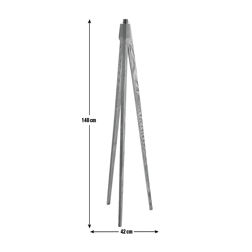 Habitat Tripod Floor Lamp Base Walnut Stain Lighting 5 Habitat Tripod Floor Lamp Base Walnut Stain Lighting - Image 3