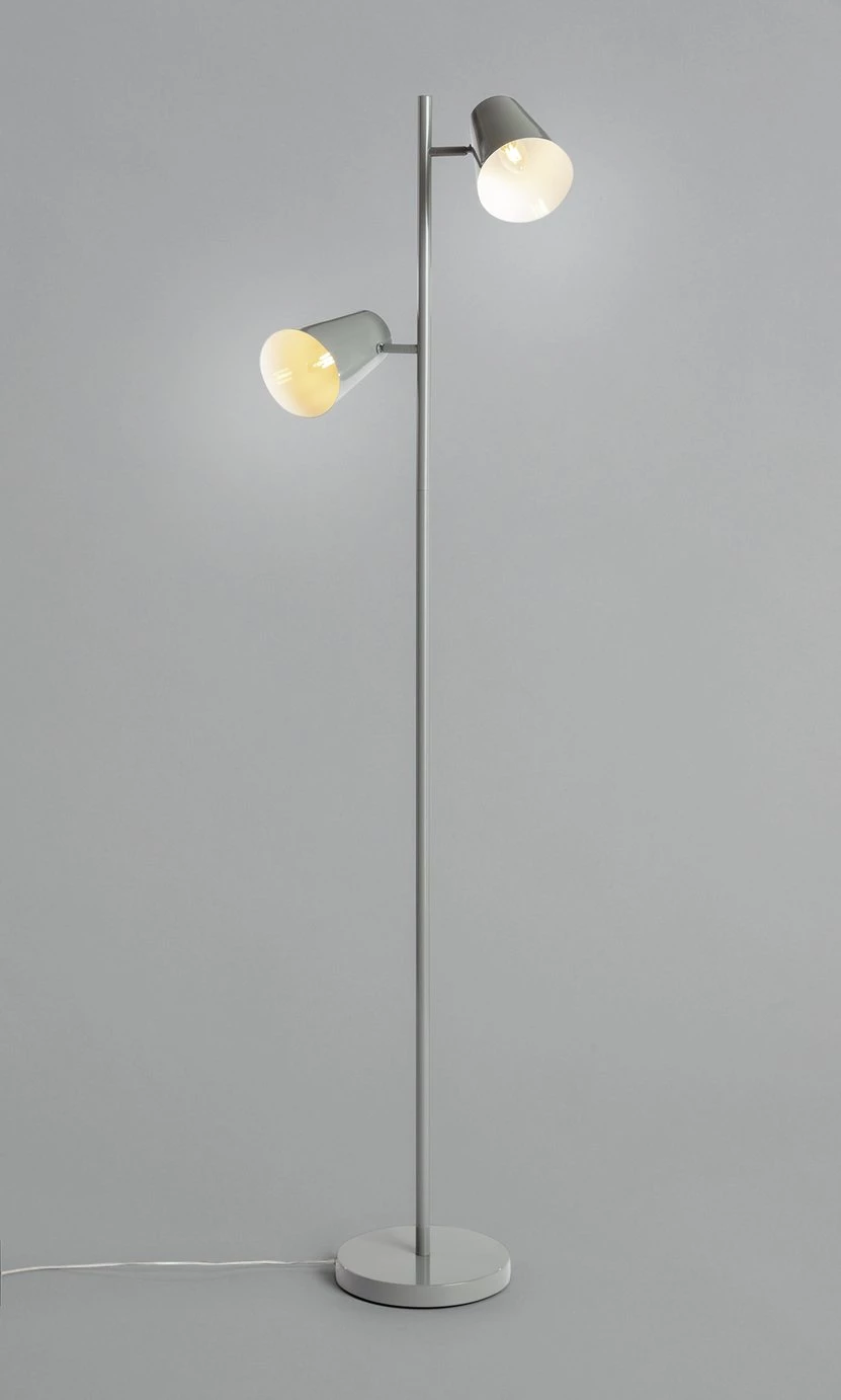 Habitat Iras Double Head Floor Lamp Grey Floor Lamps 4 Habitat Iras Double Head Floor Lamp Grey Floor Lamps - Image 2