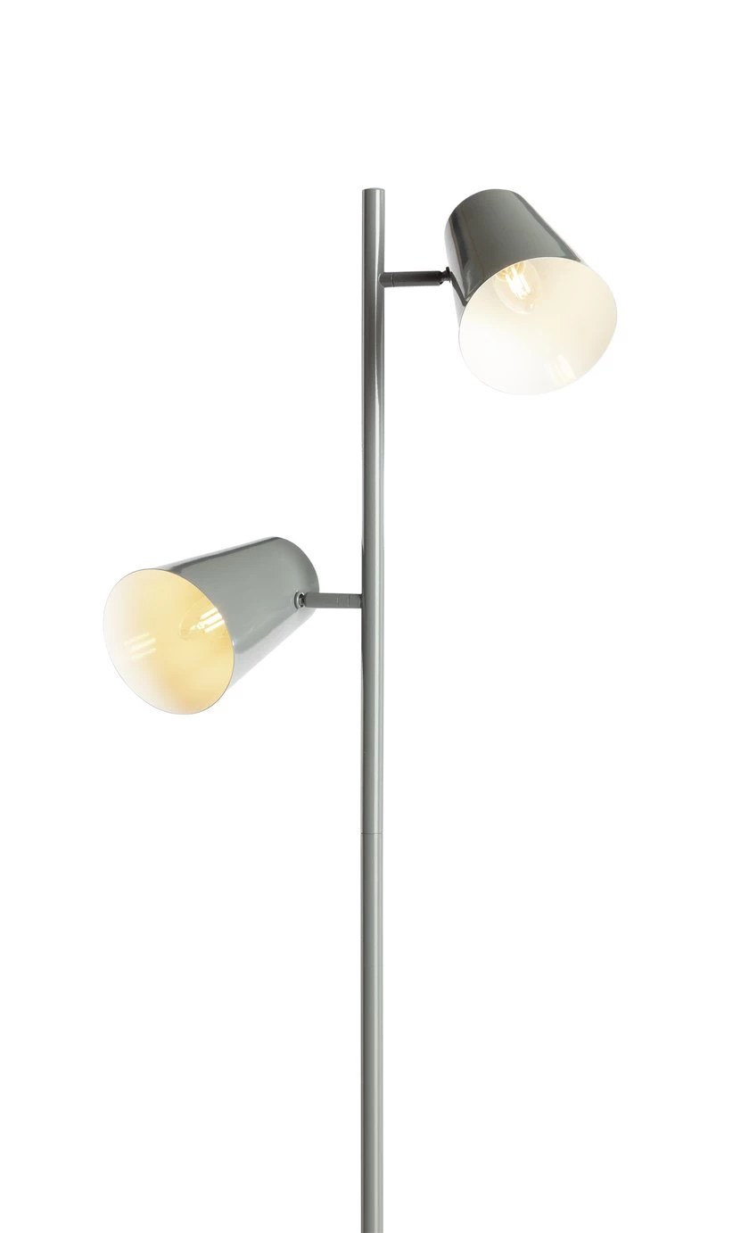 Habitat Iras Double Head Floor Lamp Grey Floor Lamps 10 Habitat Iras Double Head Floor Lamp Grey Floor Lamps - Image 8