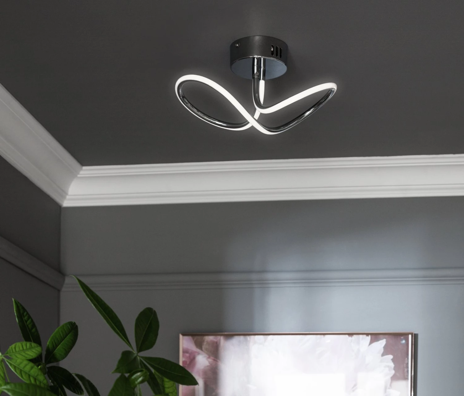 Habitat Bow Flush To Ceiling Light Chrome Ceiling Lights 6 Habitat Bow Flush To Ceiling Light Chrome Ceiling Lights - Image 4