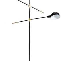 Habitat Jalonee Double Arm Floor Lamp Black & Brass Floor Lamps