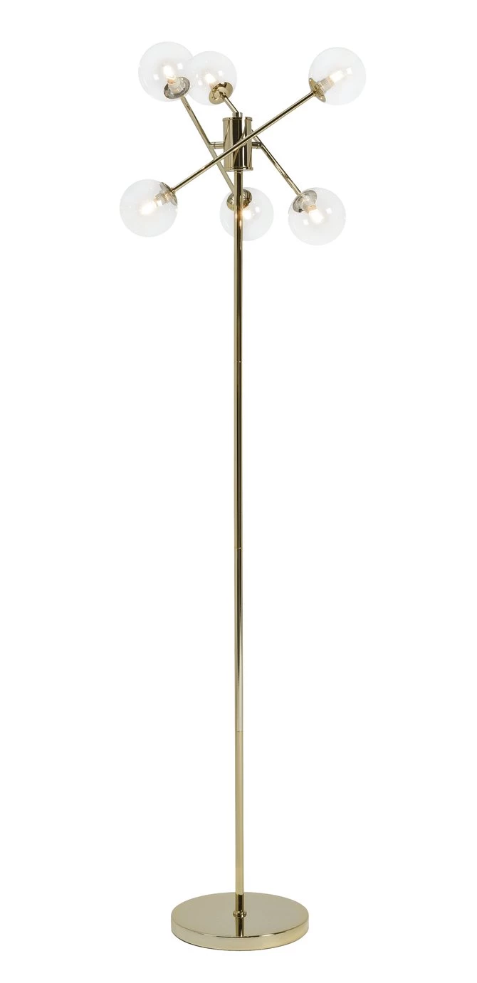 Habitat Glam 6 Light Glass Floor Lamp – Gold Lighting 6 Habitat Glam 6 Light Glass Floor Lamp – Gold Lighting - Image 4