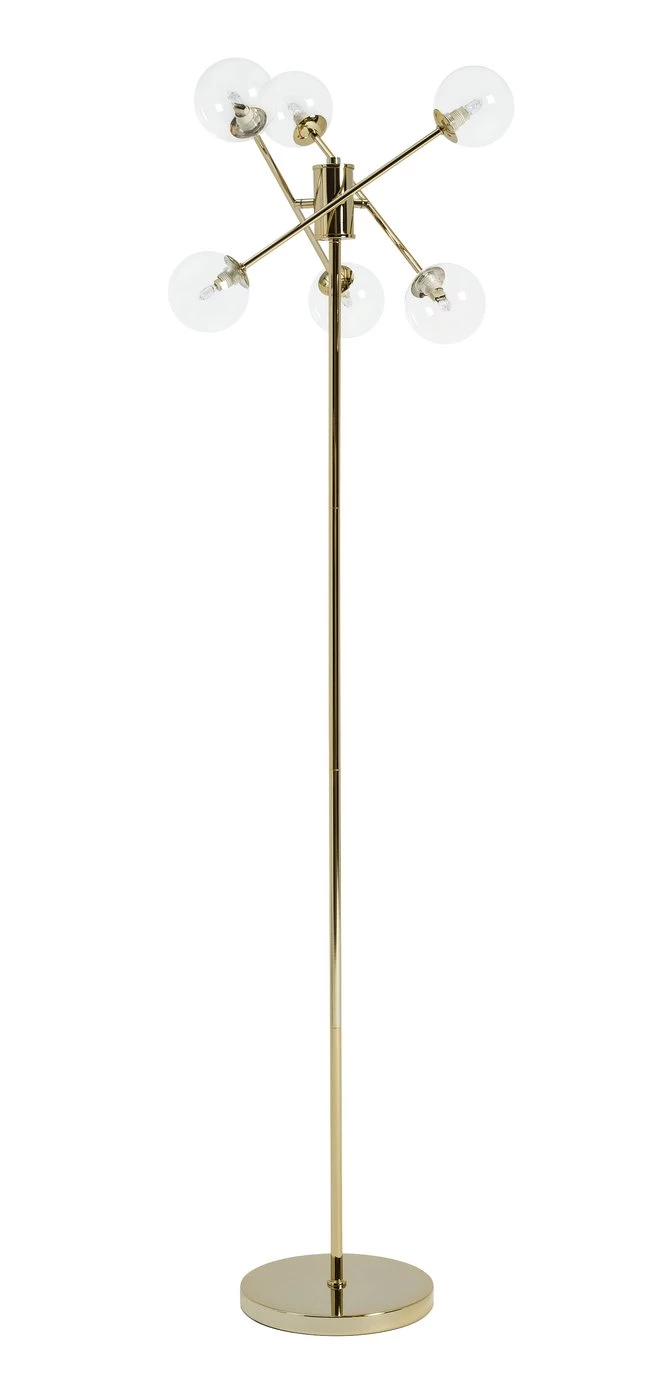 Habitat Glam 6 Light Glass Floor Lamp – Gold Lighting 7 Habitat Glam 6 Light Glass Floor Lamp – Gold Lighting - Image 5