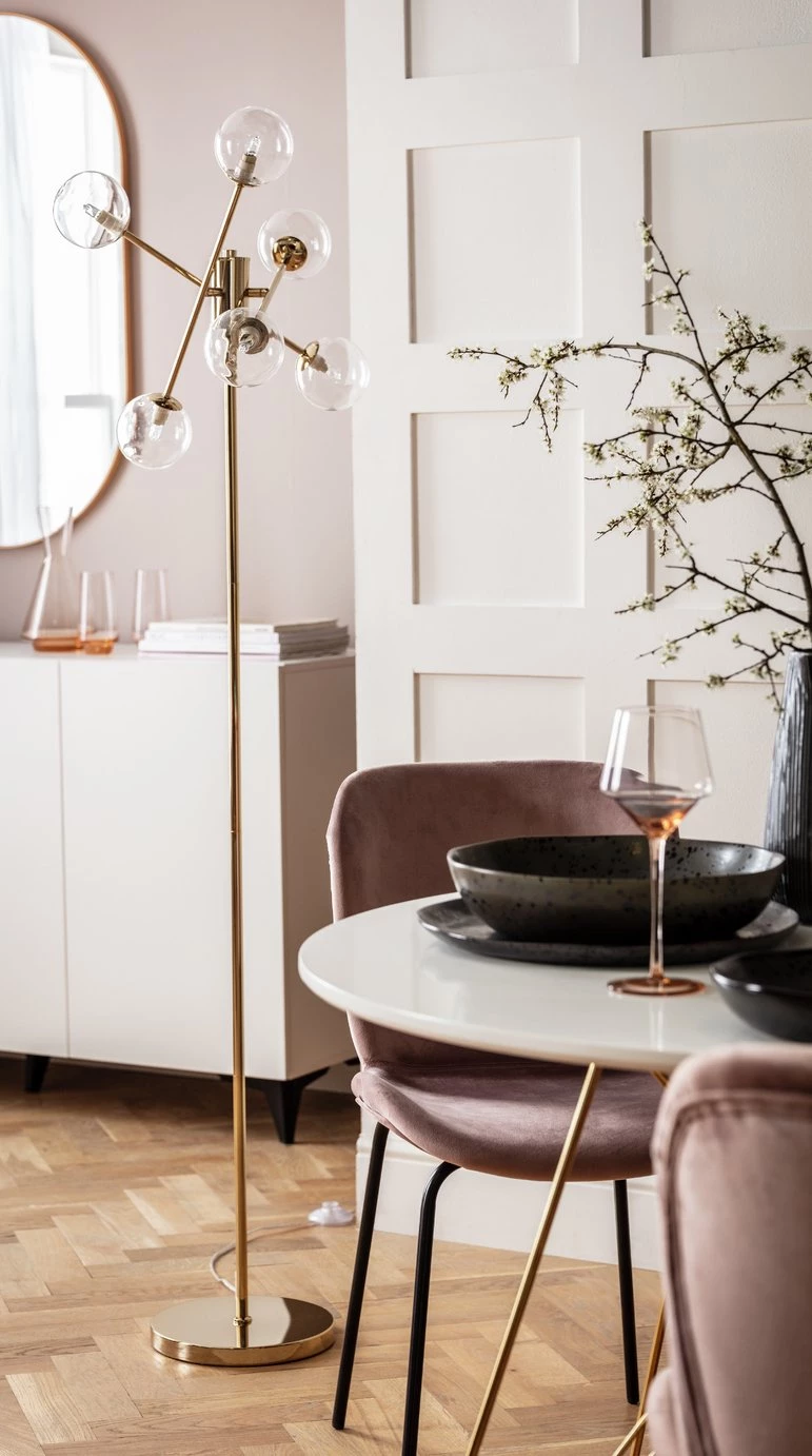 Habitat Glam 6 Light Glass Floor Lamp – Gold Lighting 8 Habitat Glam 6 Light Glass Floor Lamp – Gold Lighting - Image 6