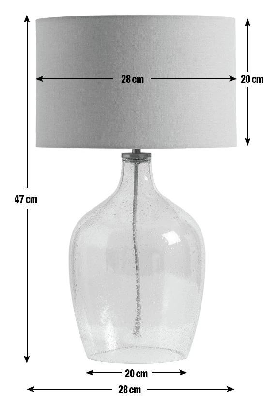 Habitat Abas Bubble Glass Table Lamp Cream Table Lamps 5 Habitat Abas Bubble Glass Table Lamp Cream Table Lamps - Image 3