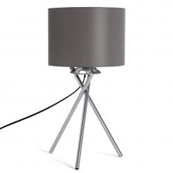 Habitat Tripod Table Lamp Grey And Chrome Desk Lamps