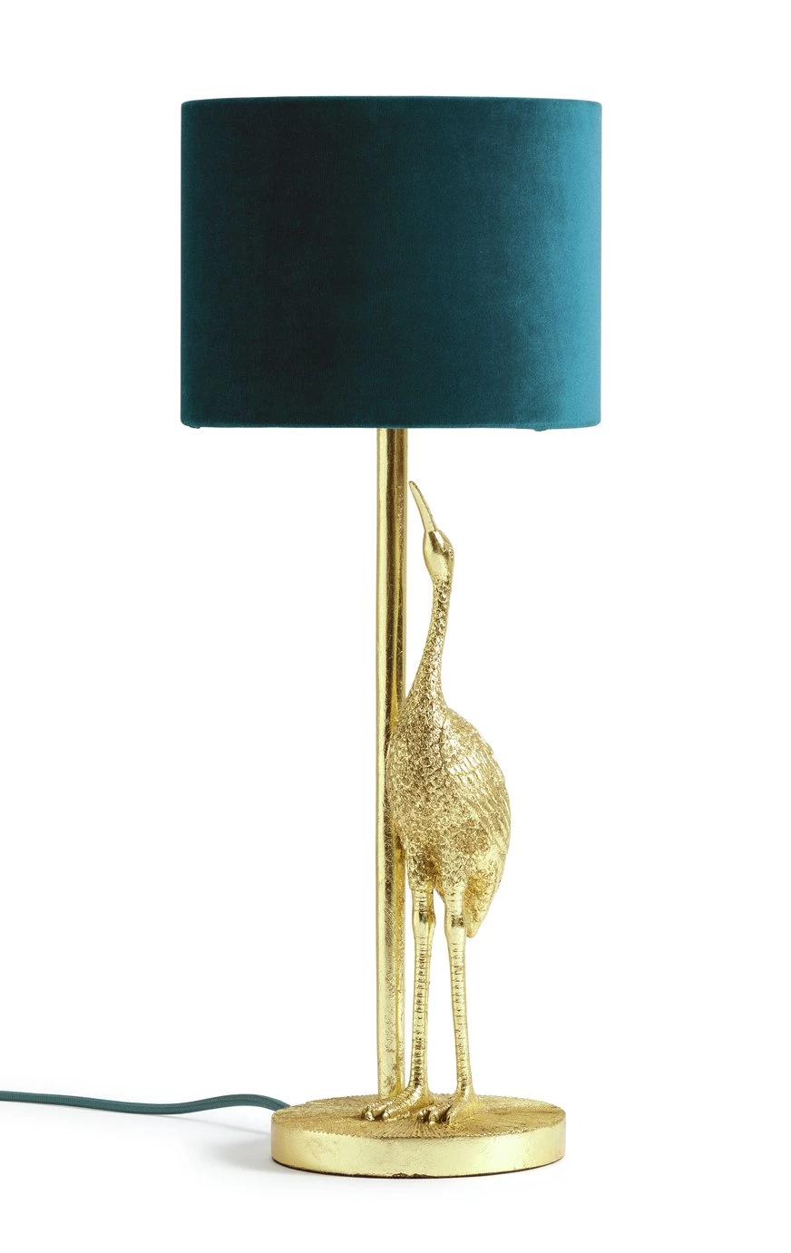 Habitat Japonica Crane Table Lamp Teal & Gold Table And Desk Lamps 3 Habitat Japonica Crane Table Lamp Teal & Gold Table And Desk Lamps