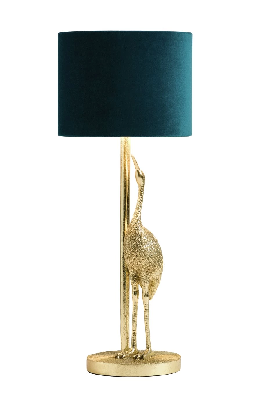 Habitat Japonica Crane Table Lamp Teal & Gold Table And Desk Lamps 9 Habitat Japonica Crane Table Lamp Teal & Gold Table And Desk Lamps - Image 7