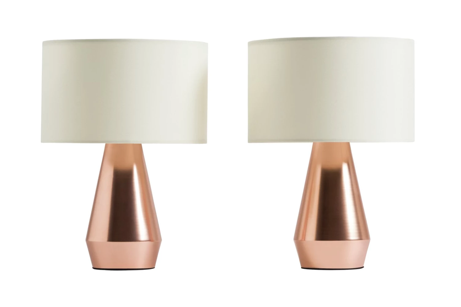 Habitat Maya Pair Of Touch Table Lamps Copper & Cream Lighting 6 Habitat Maya Pair Of Touch Table Lamps Copper & Cream Lighting - Image 4